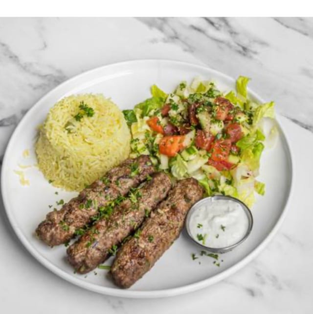 Kofta Kabob Platter.