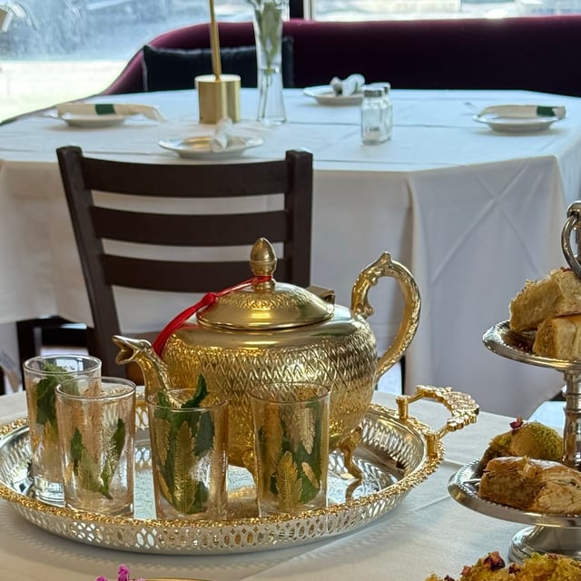 Pot of Moroccan Green Mint Tea.