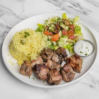Lamb Shish Kabob Platter