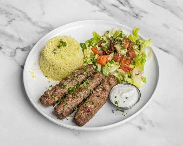 Kofta Kabob Platter.